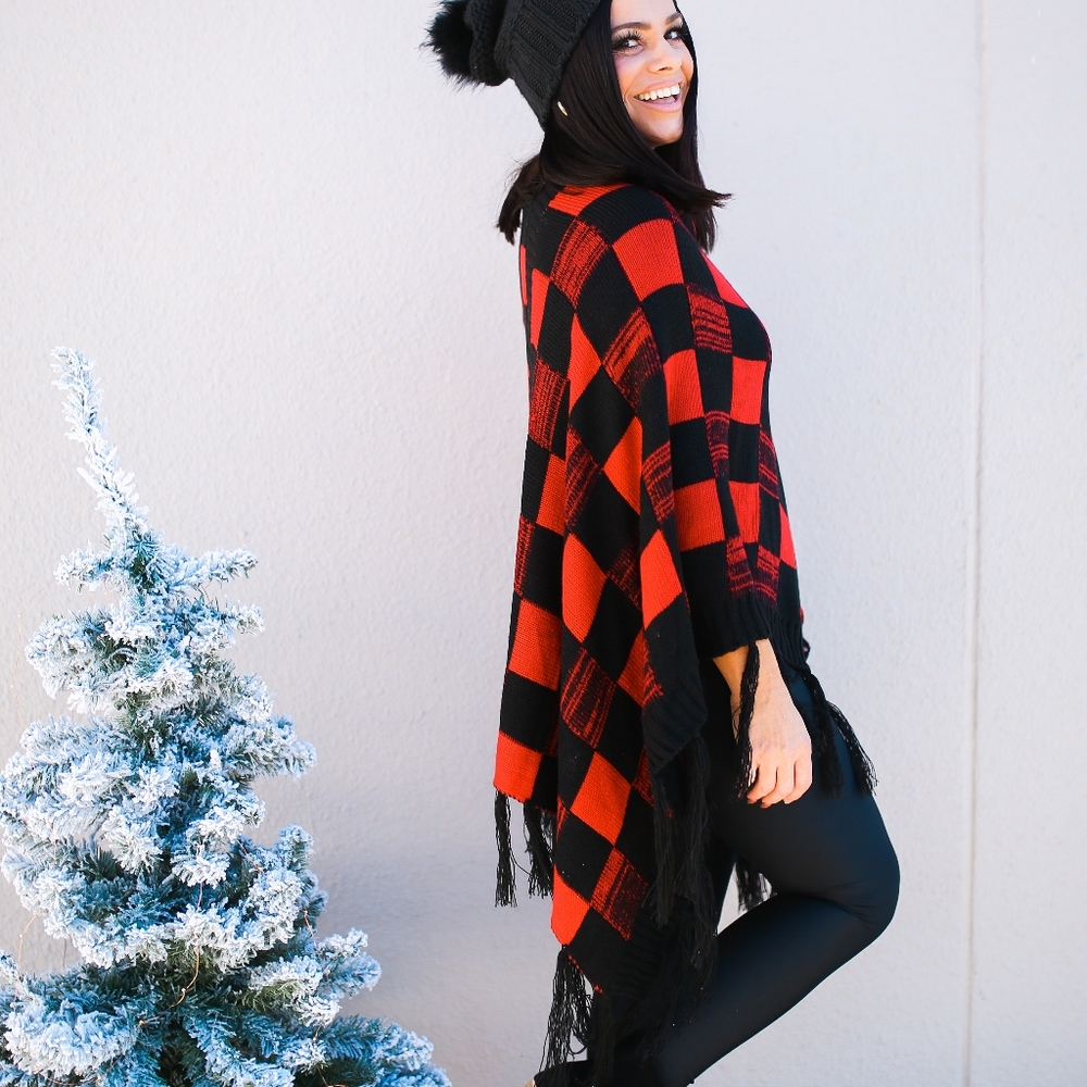 Buffalo Plaid Shawl - Picture 3 of 4